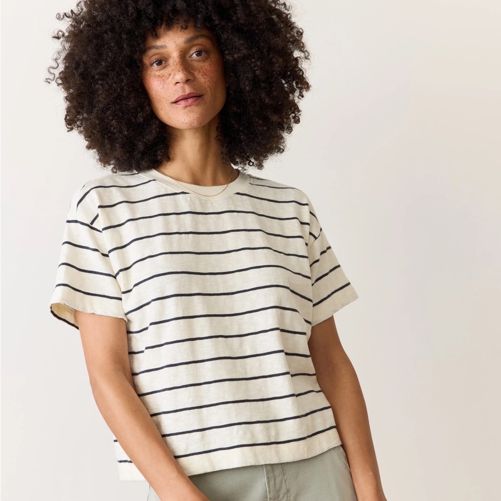 Marine Layer Sadie Vintage Slub Crop Tee